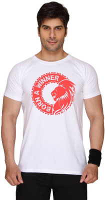 SayItLoud Printed Men's Round Neck White T-Shirt