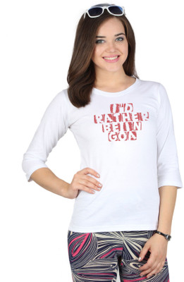 

SayItLoud Printed Women's Round Neck White T-Shirt
