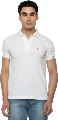 

Digo Solid Men's Polo Neck White T-Shirt