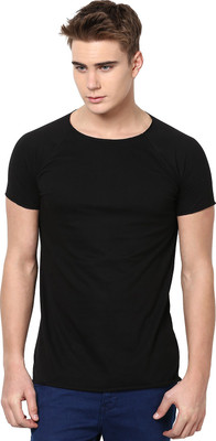 

Unisopent Designs Solid Men's Round Neck Black T-Shirt