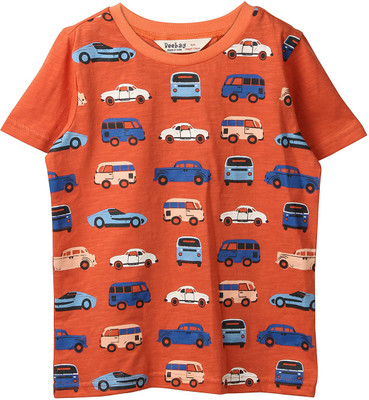 

Beebay Boys Graphic Print T Shirt(Orange, Pack of 1)