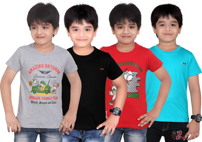 

Dongli Boys Solid T Shirt(Multicolor, Pack of 4)