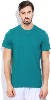 

ADIDAS Solid Men's Round Neck Blue T-Shirt, Mel mnbl /smi