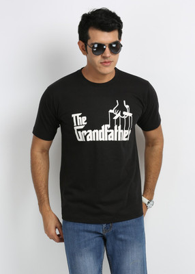 

Weardo Printed Men's Round Neck Black T-Shirt