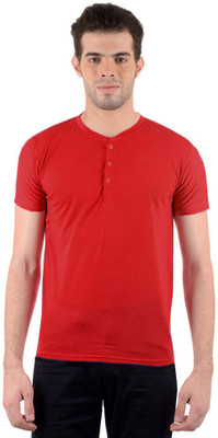 

Gallop Solid Men' Henley Red T-Shirt