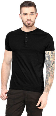 

Gallop Solid Men's Henley Black T-Shirt