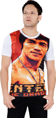 

Tantra Graphic Print Men's Round Neck White T-Shirt