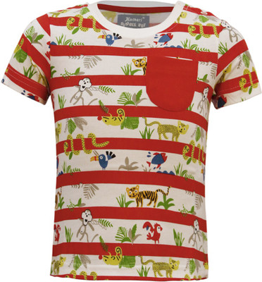 

Kothari Boys Printed Cotton T Shirt(Red, Pack of 1