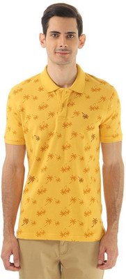 

Monte Carlo Printed Men's Polo Neck Yellow T-Shirt