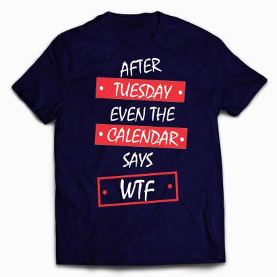 

Designmycloth Graphic Print Men's Round Neck Dark Blue T-Shirt, Navy