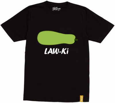 

Campus Sutra Printed Men Round Neck Black T-Shirt