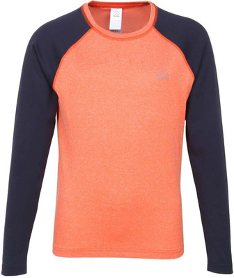 Aurro Boys Solid Polyester T Shirt(Orange, Pack of 1
