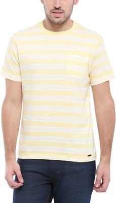 

Parx Striped Men's Round Neck Yellow T-Shirt