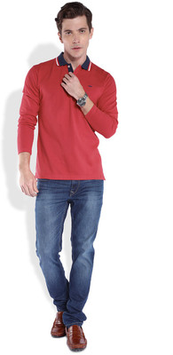 

Park Avenue Solid Men's Polo Neck Red T-Shirt