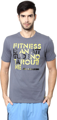 

Ajile by Pantaloons Printed Men's Round Neck Grey T-Shirt