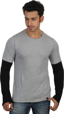 

Rigo Solid Men's Round Neck Grey T-Shirt