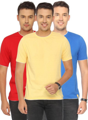 

Campus Sutra Solid Men Round Neck Red, Yellow, Blue T-Shirt(Pack of 3