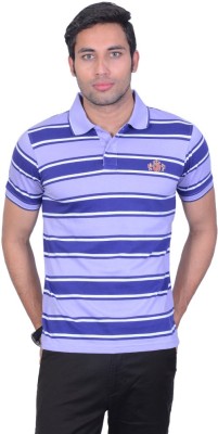 

Proline Striped Men's Polo Neck Purple T-Shirt