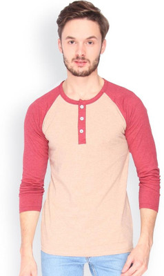 

Campus Sutra Solid Men Round Neck Brown T-Shirt, Brown melange
