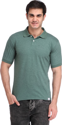 BigIdea Solid Men's Polo Neck Green T-Shirt