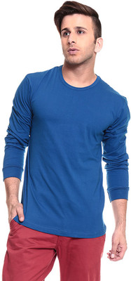 

Izinc Solid Men's Round Neck Blue T-Shirt, Royal blue
