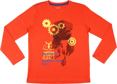 

Poppers by Pantaloons Boys Graphic Print T Shirt(Orange, Pack of 1