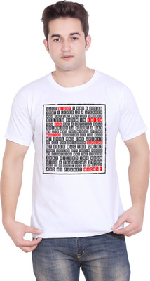 

Tantra Graphic Print Men's Round Neck White T-Shirt