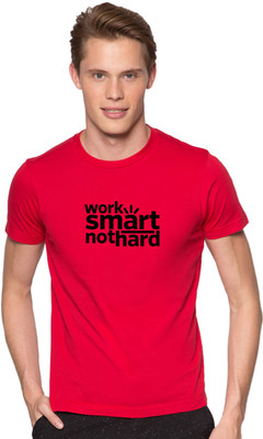Redfool Fashions Printed, Graphic Print Men Round Neck Red T-Shirt