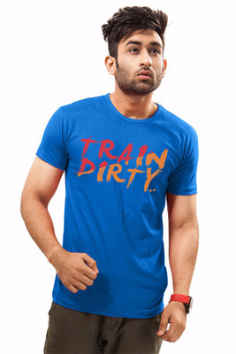 

Unisopent Designs Printed Men's Round Neck Blue T-Shirt, Royal blue