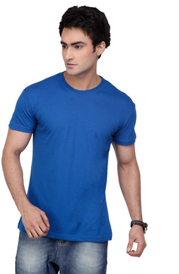 

Inkovy Solid Men' Round Neck Blue T-Shirt, Royal blue