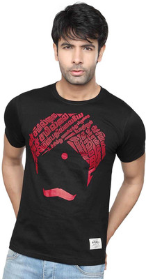 

Tamizhanda Printed Men' Round Neck Black T-Shirt