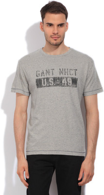 

Gant Self Design Men's Round Neck Grey T-Shirt, 248