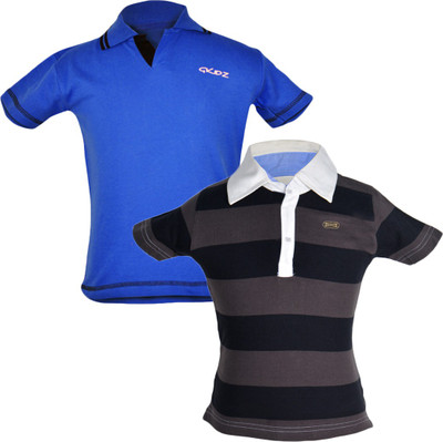 

Gkidz Boys Solid T Shirt(Multicolor, Pack of 2, Royal