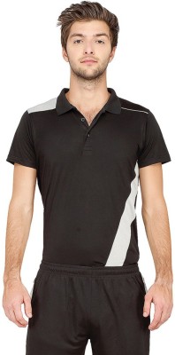 CAMPUS SUTRA Solid Men Polo Neck Black T-Shirt