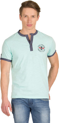 

Wilkins & Tuscany Solid Men' Henley Blue T-Shirt, Blue light