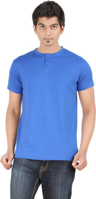 

Ap'pulse Solid Men's Henley Blue T-Shirt, Royal blue