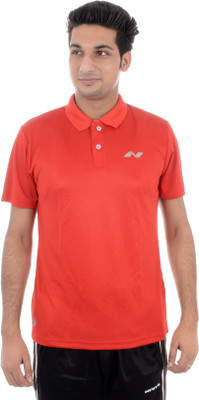 

Nivia Solid Men' Polo Neck Red T-Shirt, 2350;red