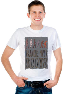 

6th Cross Graphic Print Men's Round Neck White T-Shirt