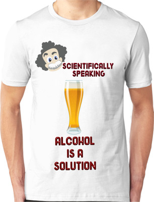 

Foscous Printed Men' Round Neck White T-Shirt