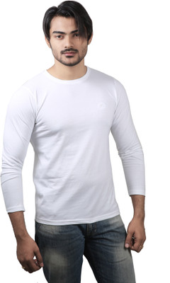 

Spur Solid Men' Round Neck White T-Shirt