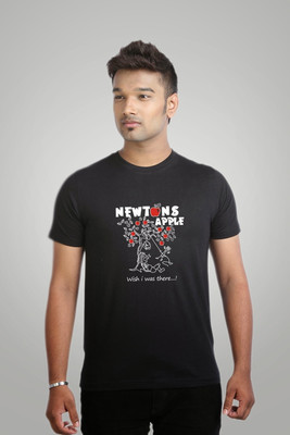 

Campus Sutra Printed Men Round Neck Black T-Shirt