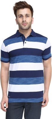 

Cayman Striped Men's Polo Neck Multicolor T-Shirt, Royalblue