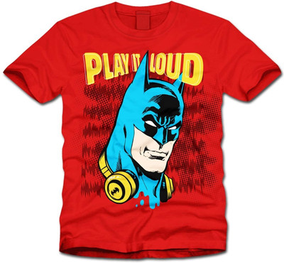 Super Drool Graphic Print Men' Round Neck Red T-Shirt