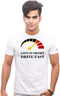 

Jazzmyride Graphic Print Men's Round Neck White T-Shirt