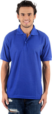 

Blaze Solid Men's Polo Neck Blue T-Shirt, Royal blue