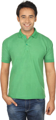 

Quetzal Solid Men's Polo Neck Green T-Shirt