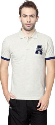

Ajile by Pantaloons Solid Men's Polo Neck Grey T-Shirt, Oat melange