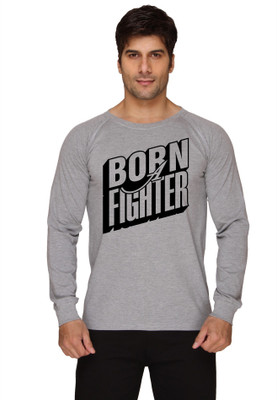 

SayItLoud Graphic Print Men' Round Neck Grey T-Shirt