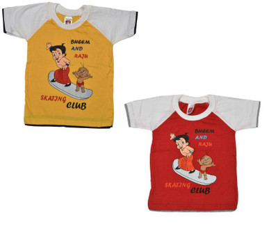 

Indirang Boys Printed T Shirt(Yellow, Pack of 2, Multicolor