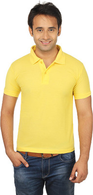 

Quetzal Solid Men's Polo Neck Yellow T-Shirt